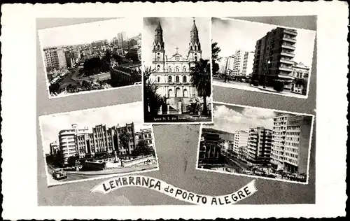 Ak Porto Alegre Brasilien, Lembranca, Stadtansichten
