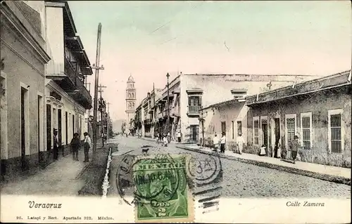 Ak Veracruz Mexico, Calle Zamora