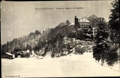Ak Val et Chatillon Meurthe et Moselle, Scierie et Chateau de Chatillon