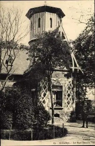 Ak Clichy Hauts de Seine, Le Parc Denain