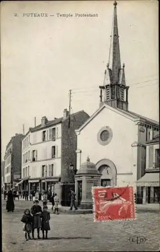 Ak Puteaux Hauts de Seine, Temple Protestant