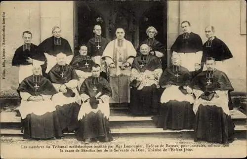 Ak Bayeux Calvados, Les membres du Tribunal ecclesiastique institue par Mgr Lemmonier