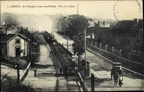 Ak Lisieux Calvados, Vue sur la Gare