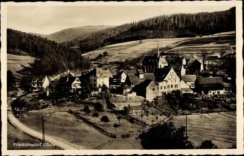 Ak Friedrichsdorf im Odenwald Eberbach am Neckar, Totalansicht der Ortschaft