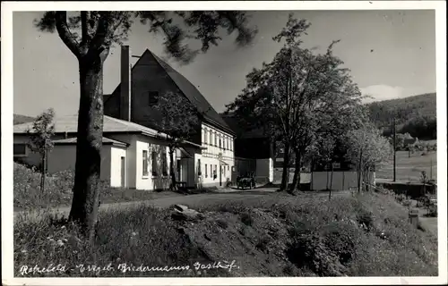 Foto Ak Rehefeld Zaunhaus Altenberg im Erzgebirge, Biedermanns Gasthof