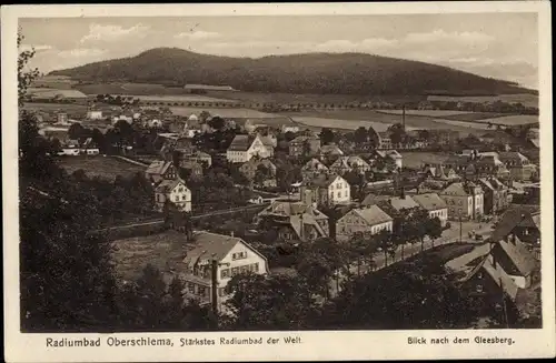 Ak Oberschlema Bad Schlema im Erzgebirge, Gesamtansicht, Blick nach dem Gleesberg