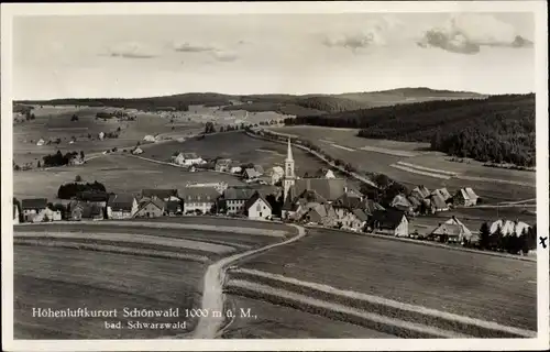 Ak Schönwald im Schwarzwald, Ort mit Umgebung