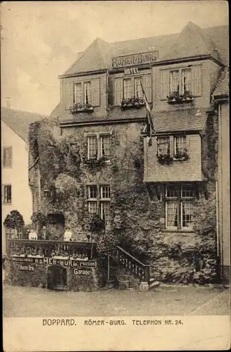 Ak Boppard am Rhein, Hotel Römer Burg