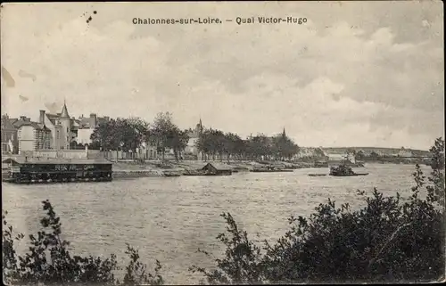 Ak Chalonnes Maine et Loire, Quai Victor Hugo