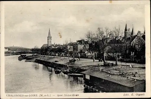 Ak Chalonnes Maine et Loire, Quai Victor Hugo