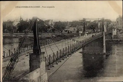 Ak Chalonnes Maine et Loire, Pont suspendu