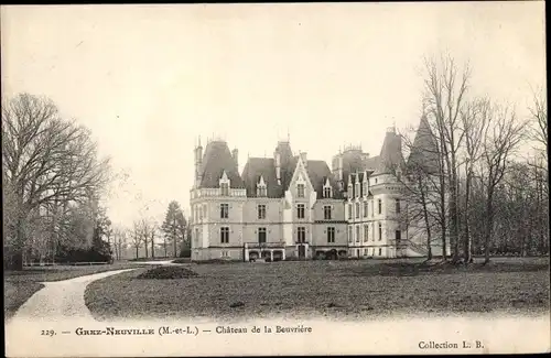 Ak Grez Neuville Maine et Loire, Château de la Beuvrière