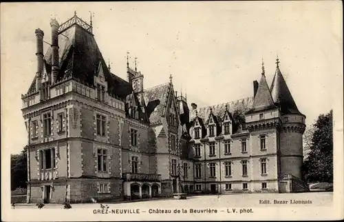 Ak Grez Neuville Maine et Loire, Château de la Beuvrière