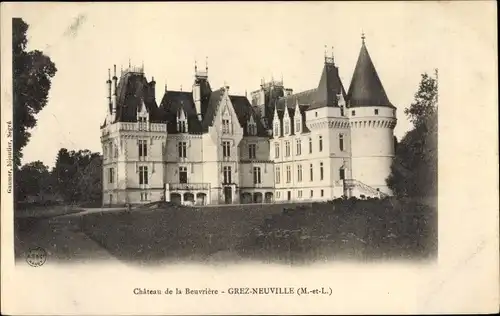 Ak Grez Neuville Maine et Loire, Château de la Beuvrière