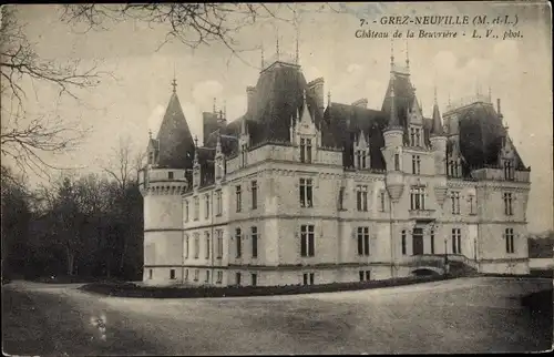 Ak Grez Neuville Maine et Loire, Château de la Beuvrière