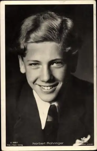 Ak Schauspieler Norbert Rohringer, Portrait, Nr. A 3560/1