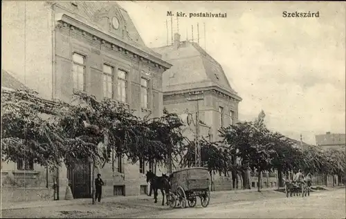 Ak Szekszárd Ungarn, M. kir. postahivatal