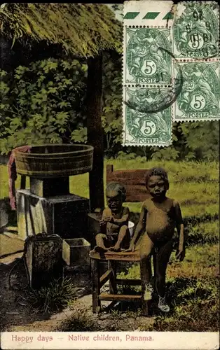 Ak Panama, Native children, Happy days