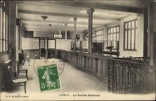 Ak Lisieux Calvados, La Societe Generale