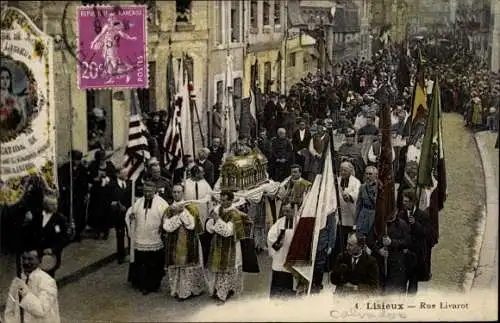 Ak Lisieux Calvados, Rue Livarot