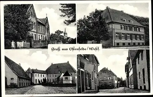 Ak Ostenfelde Ennigerloh in Westfalen, Straßenpartien, Gebäude