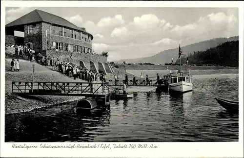 Ak Heimbach in der Eifel, Rurtalsperre Schwammenauel, Anlegestelle, Der Seehof