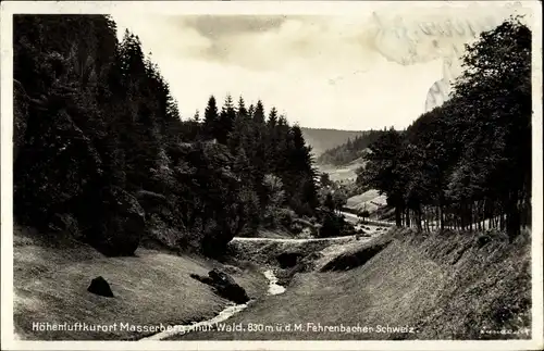 Ak Masserberg in Thüringen, Fehrenbach Schweiz, Waldidyll