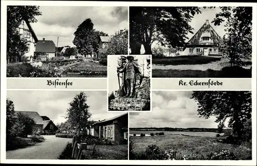 Ak Bistensee in Schleswig Holstein, Dorfidyll, Landschaft