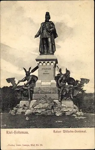 Ak Holtenau Kiel in Schleswig Holstein, Kaiser Wilhelm Denkmal