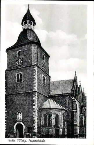 Ak Vechta in Niedersachsen, Propsteikirche, Gesamtansicht