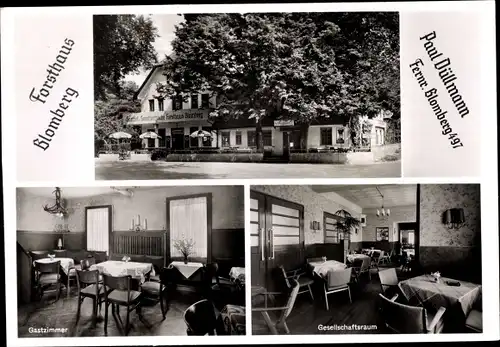 Ak Blomberg im Kreis Lippe, Forsthaus Blomberg, Innenansicht