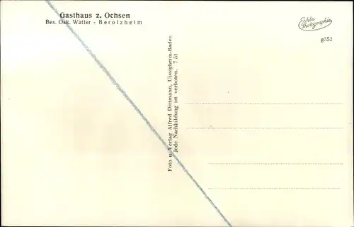 Ak Markt Berolzheim in Mittelfranken, Gasthaus zum Ochsen