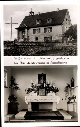 Ak Freiensteinau Hessen, Kirche und Jugendheim der Heimatvertriebenen, Innenansicht