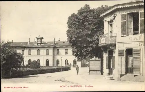 Ak Pont à Mousson Meurthe et Moselle, La Gare