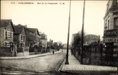 Ak Colombes Hauts de Seine, Rue de la Fraternité