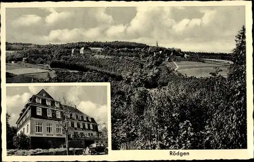 Ak Rödgen Obersdorf Wilnsdorf Nordrhein Westfalen, Blick auf den Ort, Berghotel