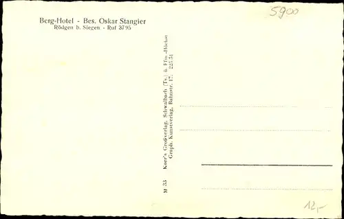 Ak Rödgen Obersdorf Wilnsdorf Nordrhein Westfalen, Blick auf den Ort, Berghotel