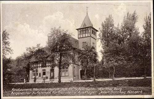 Ak Werther in Westfalen, Restaurant Weidmannsruh, Werther Berg
