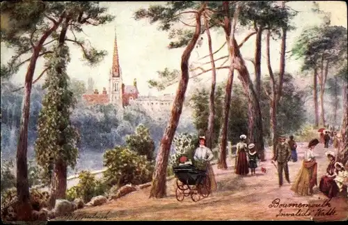 Künstler Ak Wimbush, H. B., Bournemouth Dorset England, Invalid's Walk