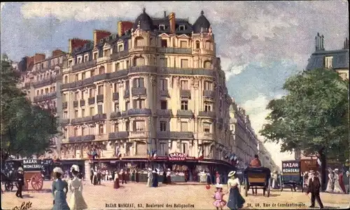 Künstler Ak Paris Élysée, Grand Bazar Monceau, 63 Boulevard des Batignolles