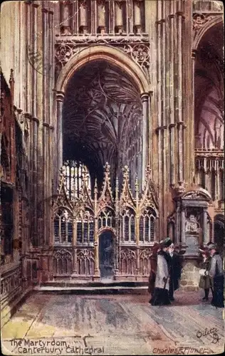 Künstler Ak Flower, Charles, Canterbury Kent England, Cathedral, The Martyrdom