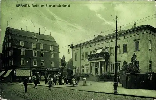 Ak Barmen Wuppertal in Nordrhein Westfalen, Partie am Bismarckdenkmal