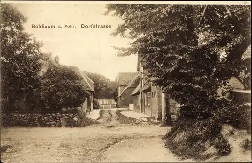 Ak Boldixum Wyk auf Föhr, Dorfstraße