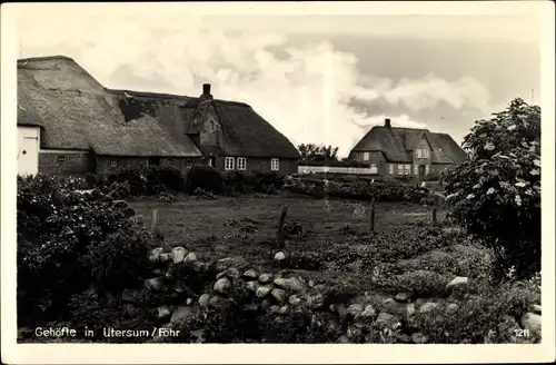 Ak Utersum Föhr in Nordfriesland, Gehöfte