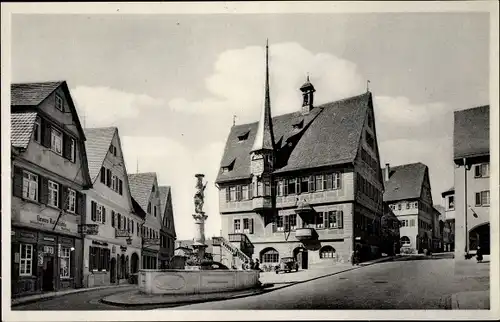 Ak Bietigheim Bissingen an der Enz, Marktplatz, Neues Ratsstüble