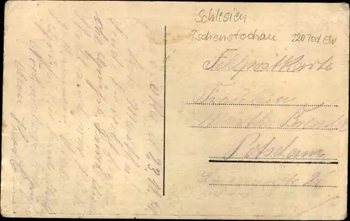 Ak Częstochowa Tschenstochau Schlesien, Dworzec Kolejowy W. W., Bahnhof