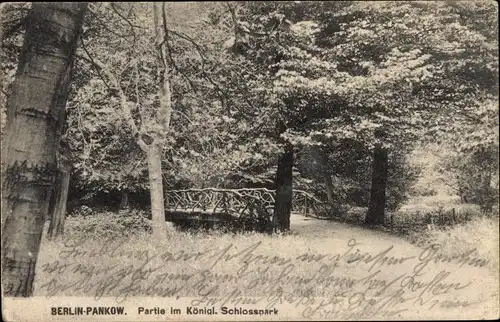 Ak Berlin Pankow, Königl. Schlosspark