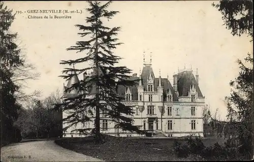 Ak Grez Neuville Maine et Loire, Château de la Beuvrière