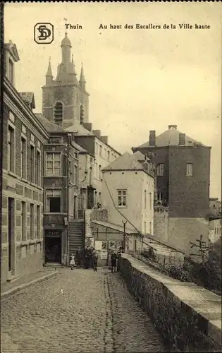 Ak Thuin Wallonien Hennegau, Au haut des Escaliers de la Ville haute