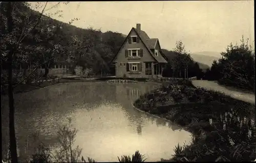 Ak Wolfsklippen Bad Harzburg, Haus am Weiher